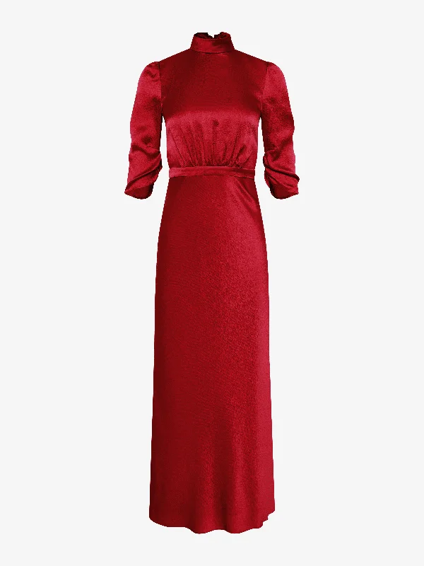 Seasonal Trends Adele dress in Garnet Red