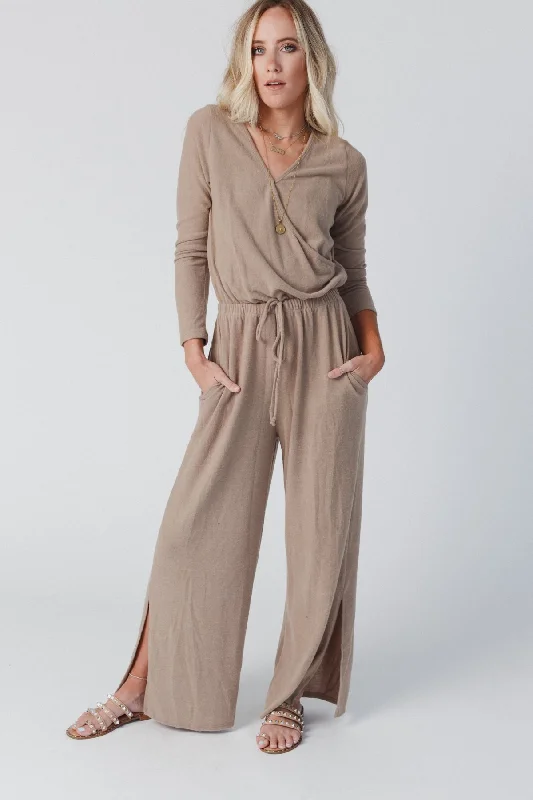 Get The Latest Trends The Nest As It Was Cross Front Jumpsuit - Mocha