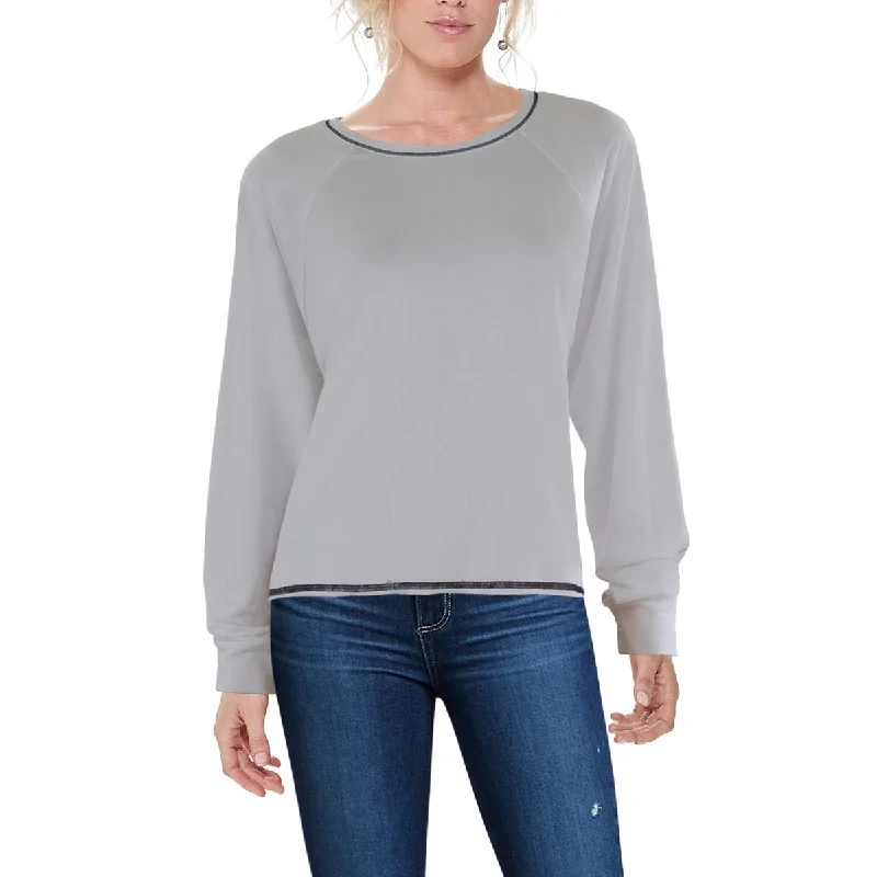 Ride The Style Wave Womens Open Stich Crew Neck Pullover Top