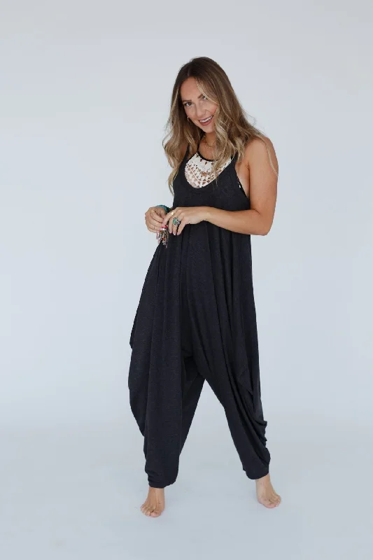 Women's Evening Wear The Perfect Harem Jumpsuit - Charcoal