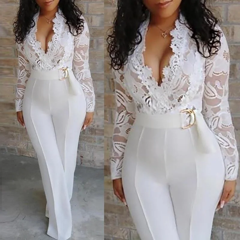 Limited Edition White Lace Party Jumpsuit