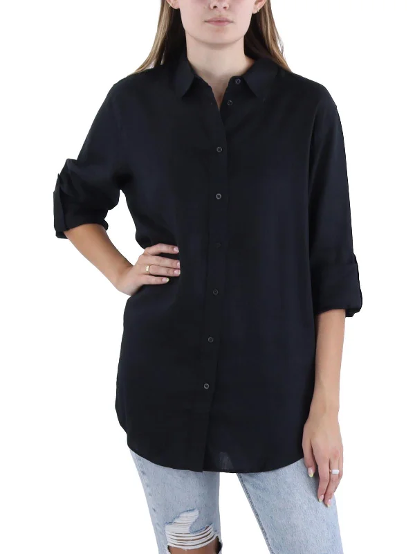 Fashion Deal Womens Collar Business Button-Down Top