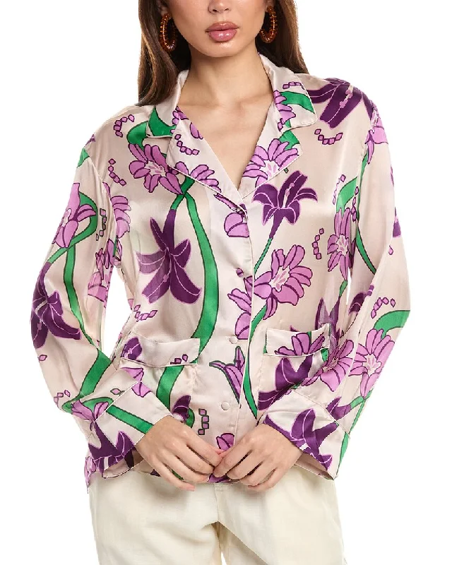 Boho Chic Fashion JUAN DE DIOS Noches de Luna Silk Shirt