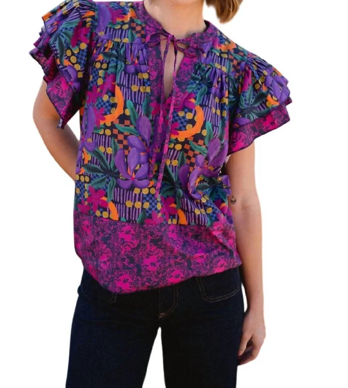 Chic Women's Clothing for Date Nights Ella Top In Dahlia Purple