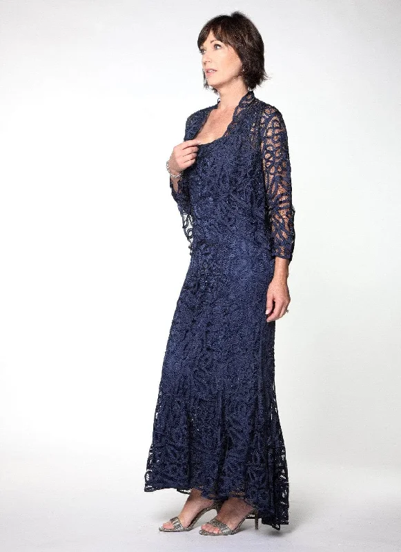 Elegant Style Soulmates D9120 - Sleeveless Lace Evening Dress