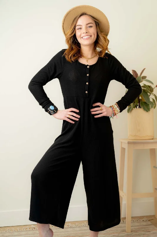 Comfy Women's Outfits for Daily Wear Simply Comfort Jumpsuit - Black