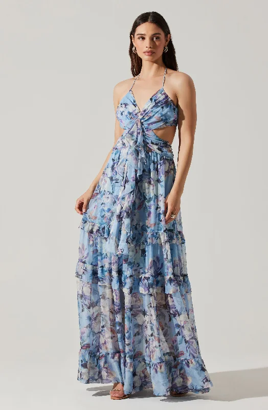 Fashion Essentials Kitsune Floral Maxi Dress