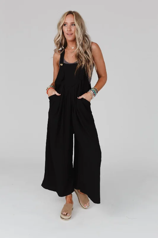 Style Revolution The Nest Serenity Wide Leg Jumpsuit - Black