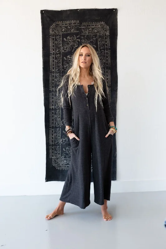 Casual Chic for Women Simply Comfort Jumpsuit - Dark Gray