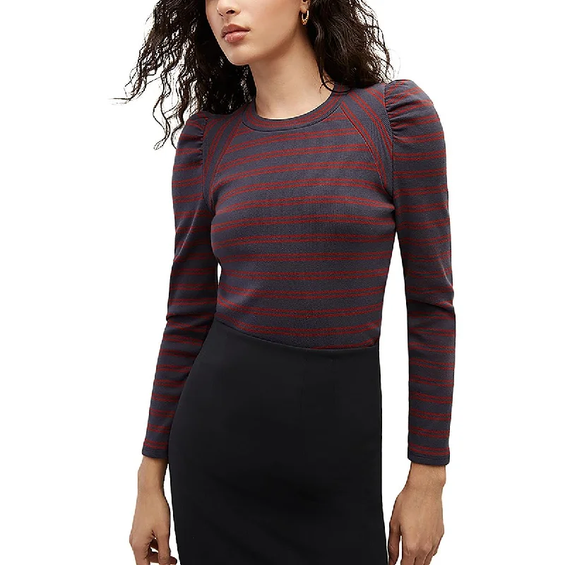 Clearance Sale, All Cheap Womens Striped Puff Sleeve Pullover Top