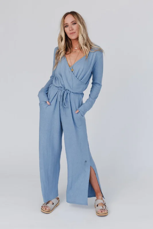 Sale On Sale The Nest As It Was Cross Front Jumpsuit - Blue Denim