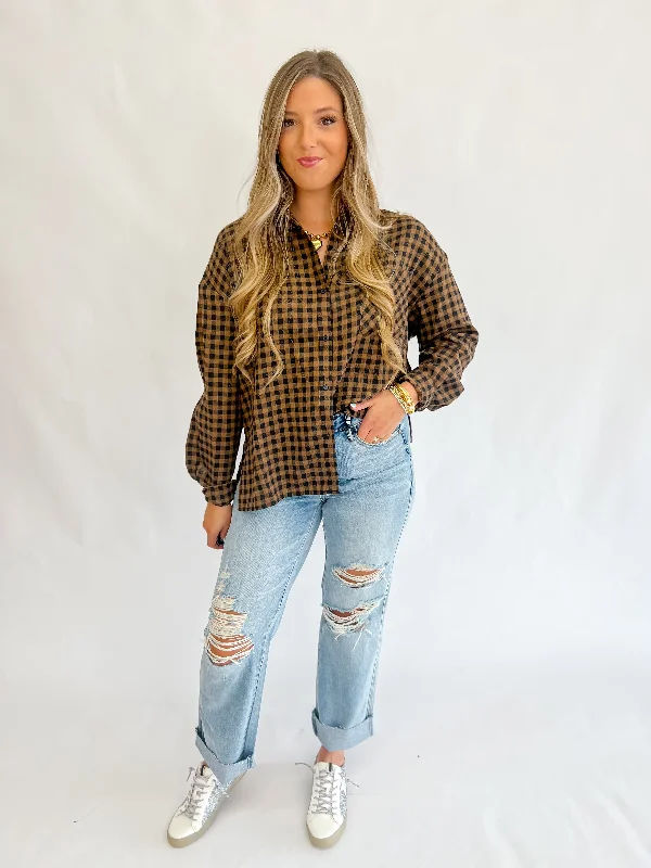 Affordable Online Boutiques Common Sense  Gingham Top