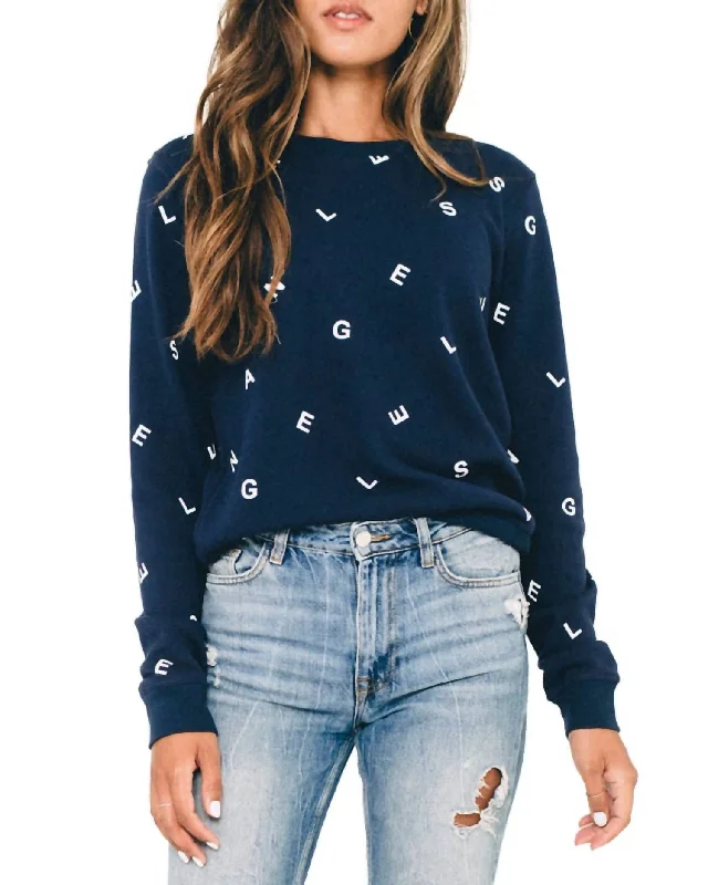 Limited Styles Scramble Pullover In Indigo