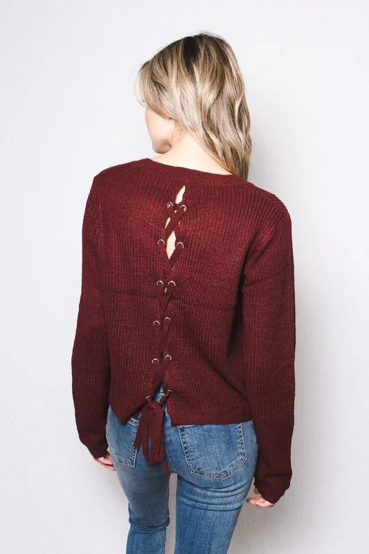 Effortless Style, Endless Impact THE BURGUNDY LACE-UP