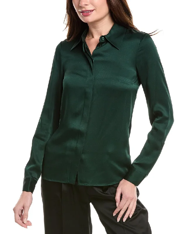 Sophisticated Style Michael Kors Collection Techno Charmeuse Hansen Shirt