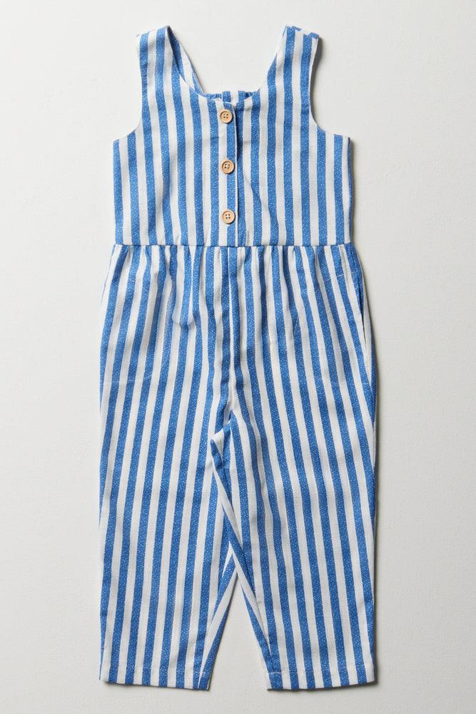 Sales Clothes Stripe Jumpsuit Blue