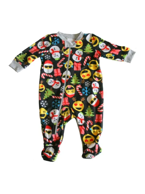 Bid Farewell To The Old Season Kids Boy's Graphic Printed Christmas Jumpsuit,Multi