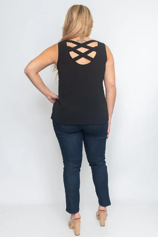 Trendy Urban Attire BLACK CROSSING