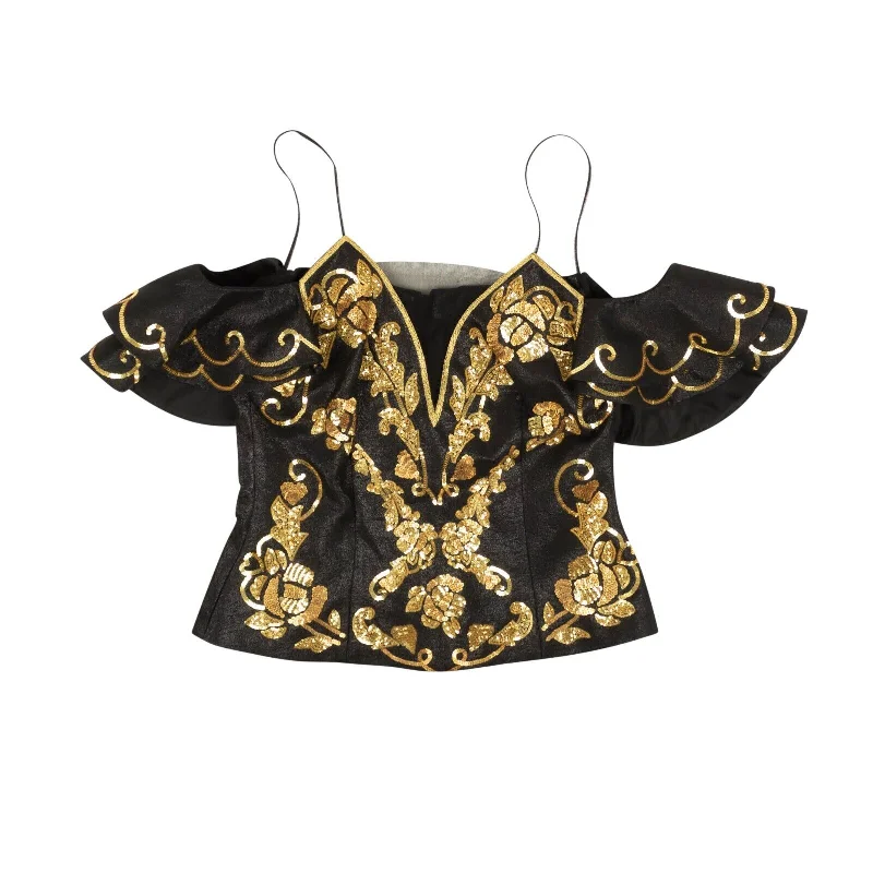 Trendsetter's Closet NWT MOSCHINO COUTURE Black Sequin Embroidered Top