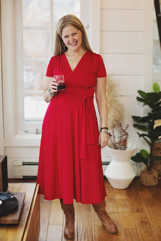 Insane Discount Onslaught Margaret Dress - Solid Red