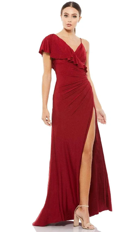 Trendy And Individual Women's Fashion Ieena Duggal A11257 - Flounced Sleeve Evening Dress