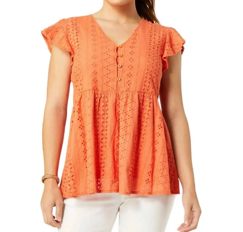 High Street Women's Fashion for Trendy Shoppers Zendaya Peplum Top In Orange