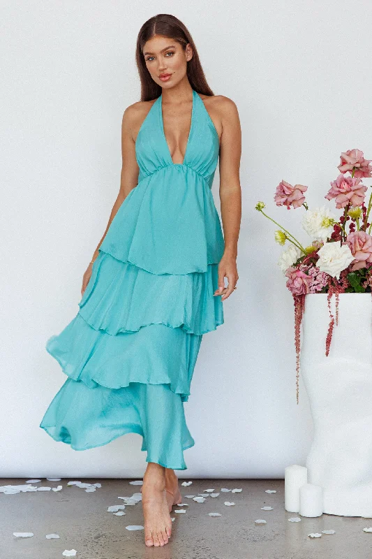 Casual Women's Clothing Online Catalina Tiered Ruffle Maxi Dress Mint