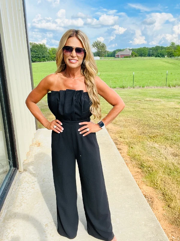 Seasonal Sale SOUTH OCEAN BOULEVARD JUMPSUIT- BLACK-FLASH SALE