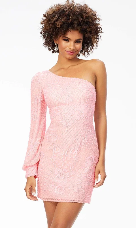 Catch Every Fashion Trend Ashley Lauren 4497 - Asymmetric Beaded Cocktail Dress