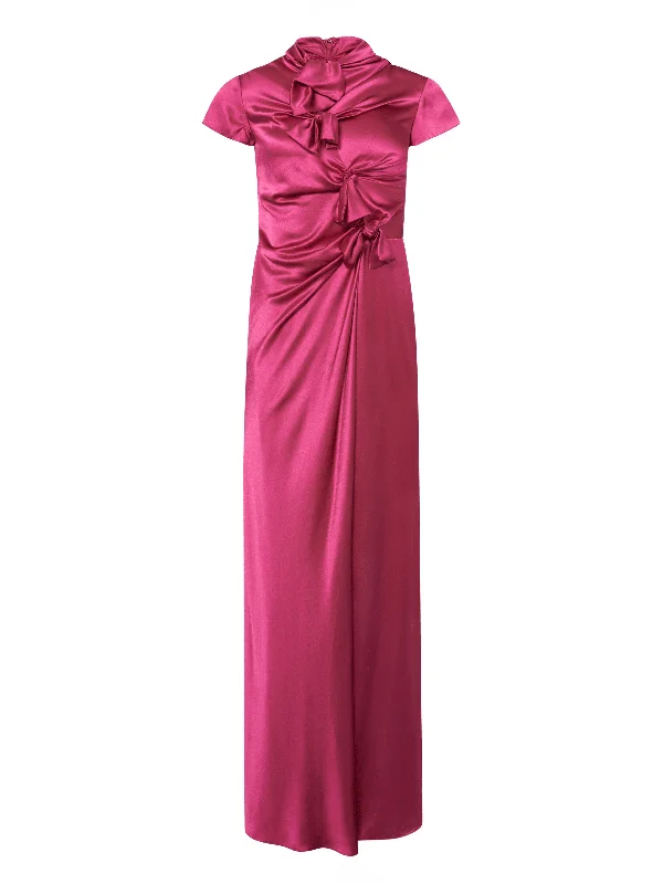 Business Casual Outfits Kelly Long Dress in Pink Flambé