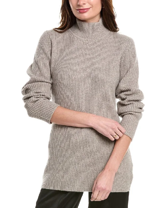 Trendy Street Style Clothing Michael Kors Collection Cashmere-Blend Mock Neck Tunic Sweater