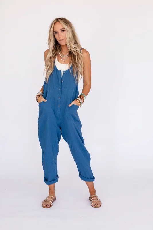 Casual Dresses for Women Terra Oversized Jumpsuit - Denim