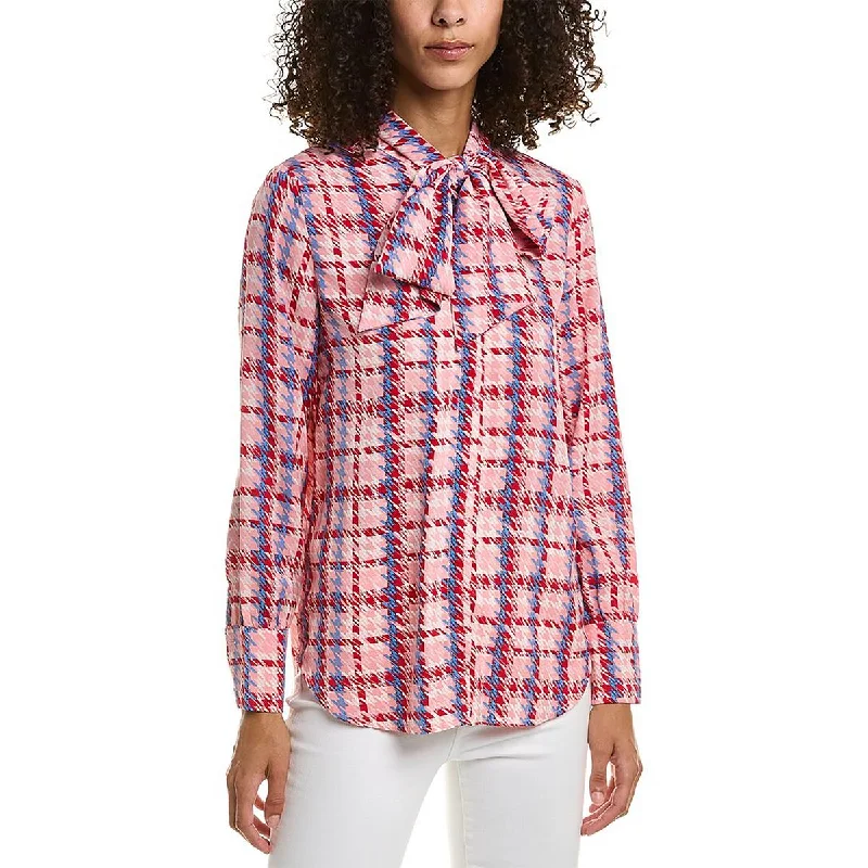 Browse Our Top Products Womens Aztec Print Long Sleeve Button-Down Top