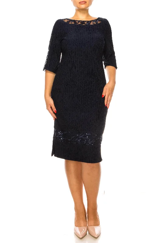 Fashion Deal New Yorker's Apparel 4020 - Embroidered Sequin Dress