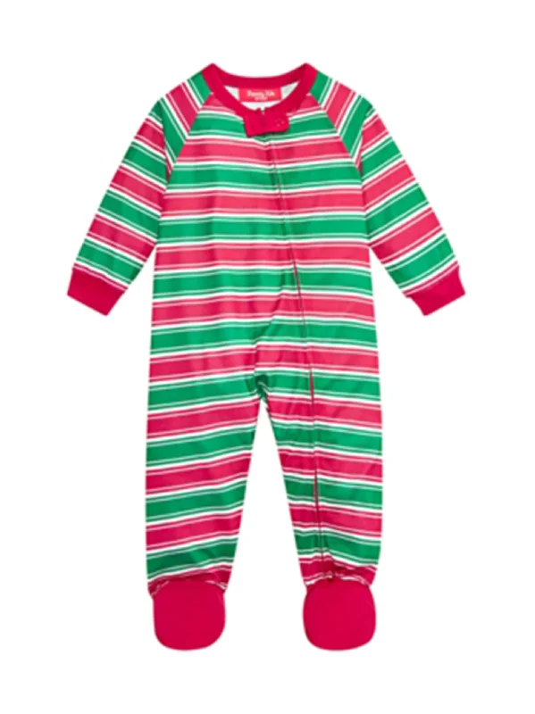 Trendy Street Style Attire Kids Girl's Striped Jumpsuit,Red/Green