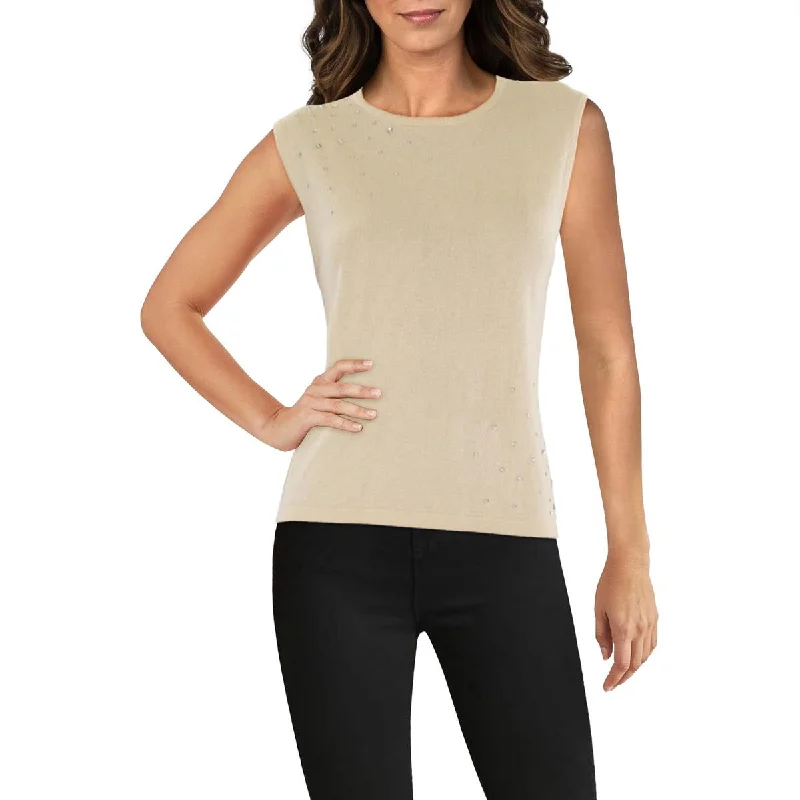 New Arrivals Womens Cashmere Embellished Shell