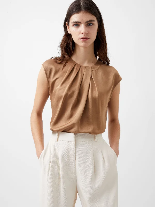 Wardrobe Upgrade Ennis Eco Satin Neck Detail Top