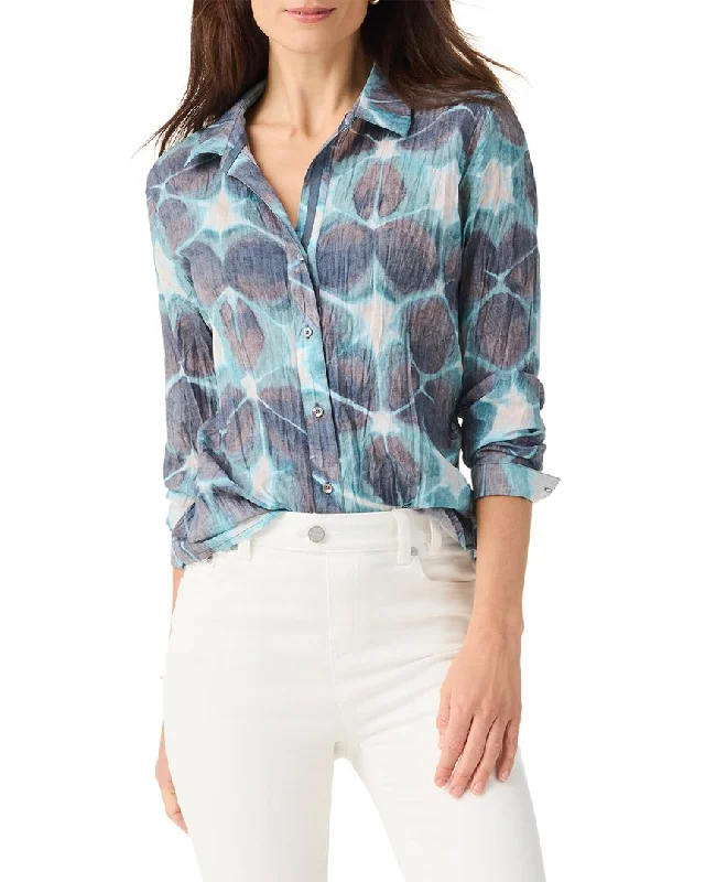 Versatile Wardrobe Essentials NIC+ZOE Ethereal Seas Crinkle Shirt