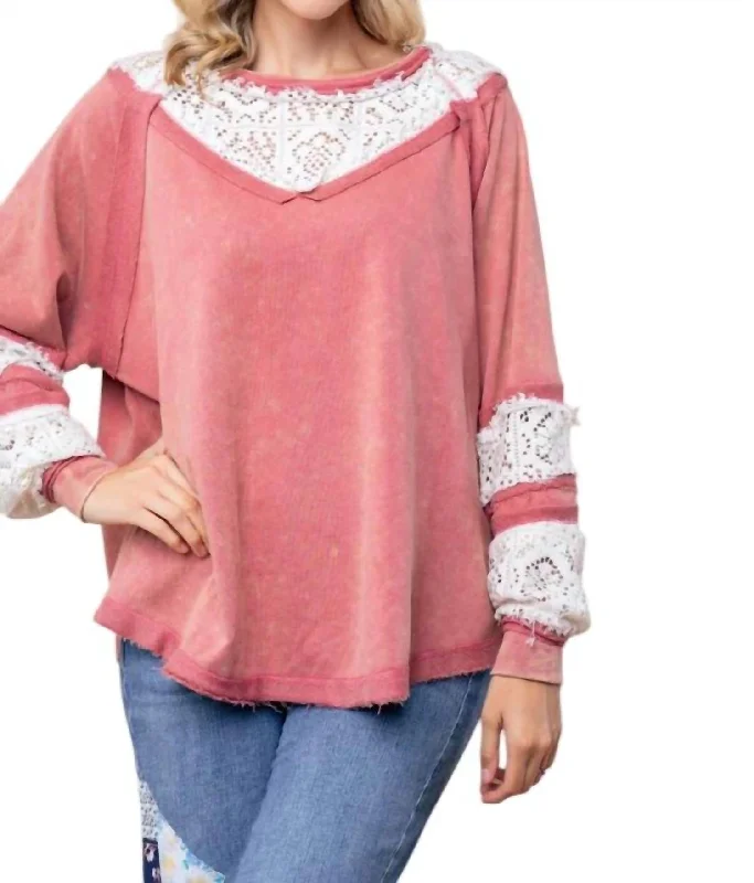 Holiday Discount Dusk To Dawn Top In Marsala