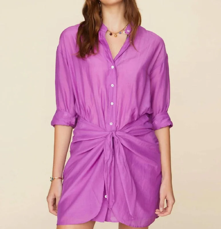 Trendy Women's Fashion Arly Mini Dress In Purple Sapphire