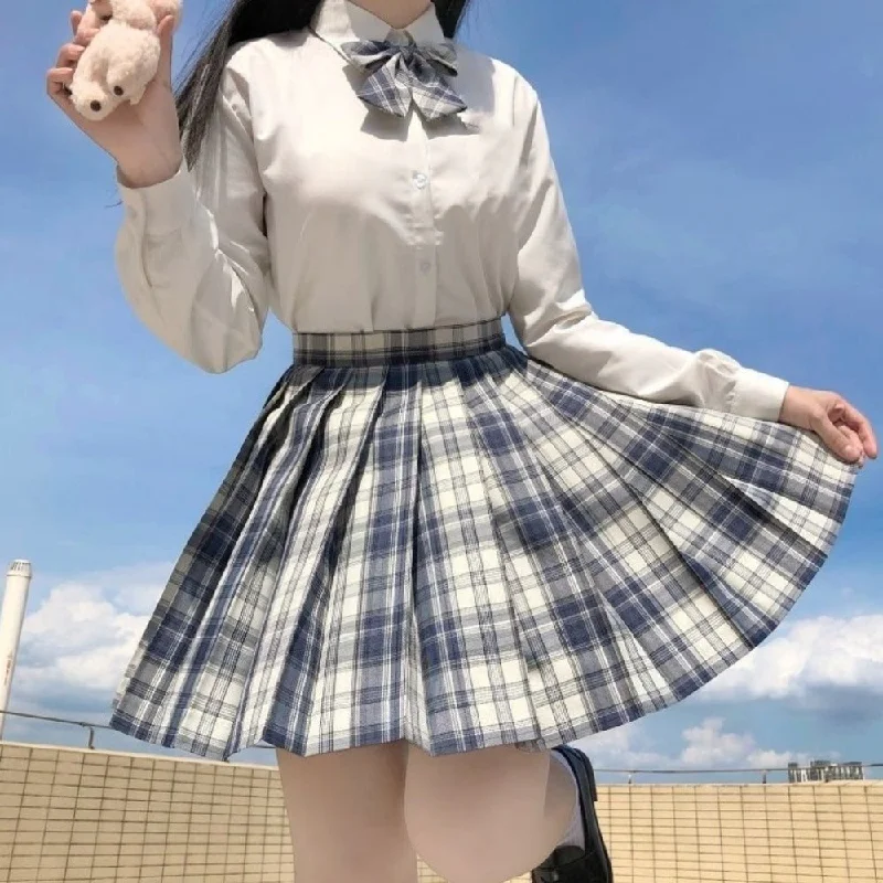 The Latest Trends Girls Anime Theme Checkered Skirt