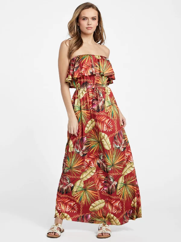 Vibrant Femme Fashion Hillarie Printed Maxi Dress