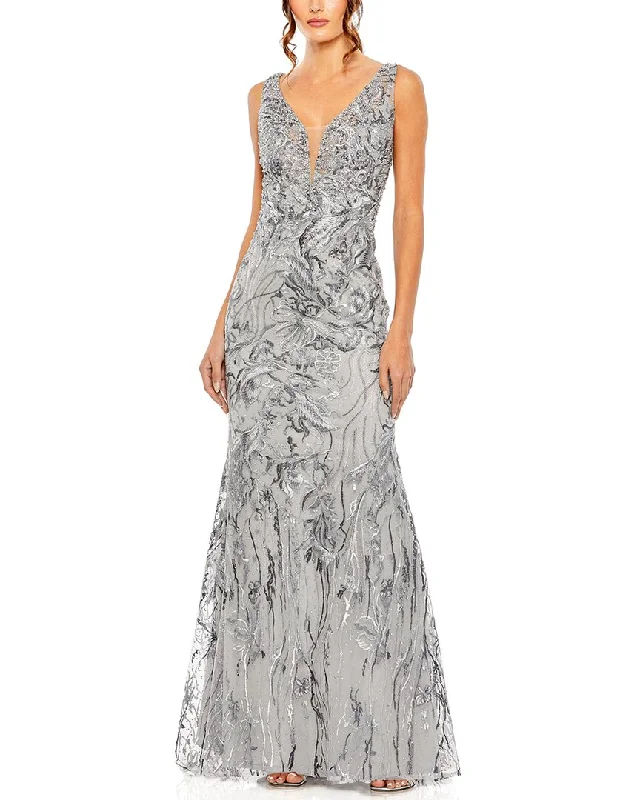 Flash Sales Today Mac Duggal Sleeveless High Neck Embroidered Gown