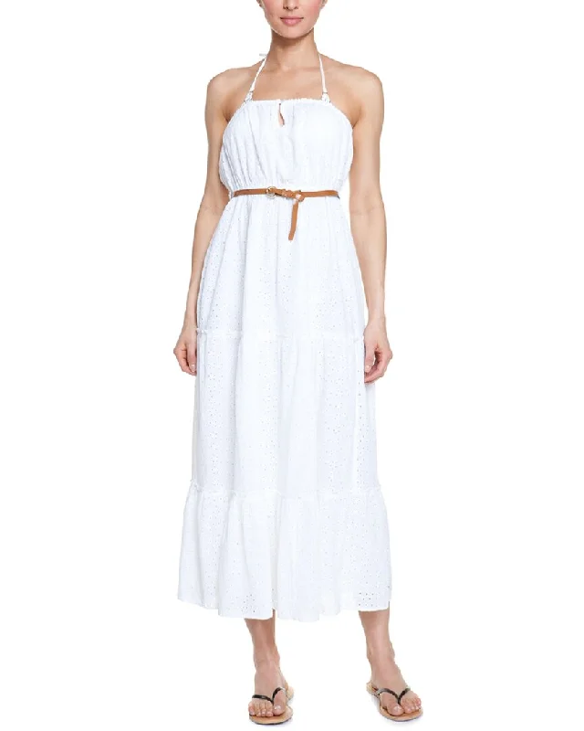 New Arrival Discount Melissa Odabash Fru White Strapless Eyelet Maxi Dress