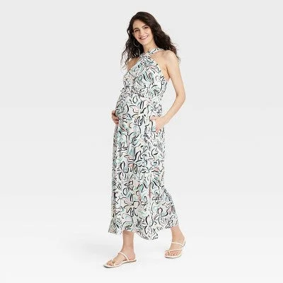 Clothes Woman New - Short Sleeve Maxi Maternity Dress - Isabel Maternity by Ingrid & Isabel L