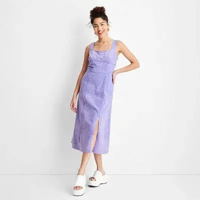 Trendy Aesthetics Women's Violet Sleeveless Corset Denim Dress - Future Collective with Gabriella