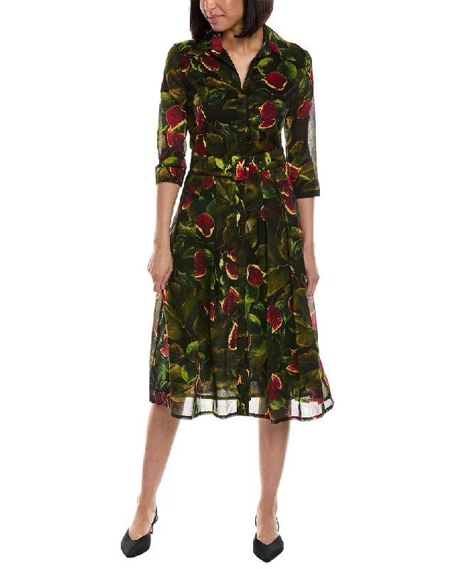 Clothing Store Samantha Sung Audrey 3 Silk Shirtdress