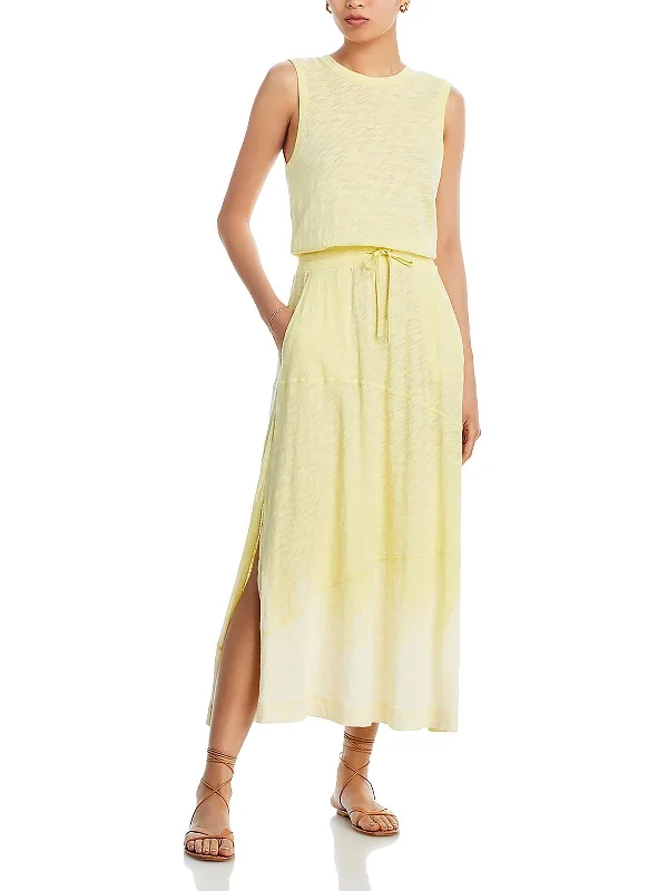 Sophisticated Outfits Womens Cotton Tiered Maxi Dress