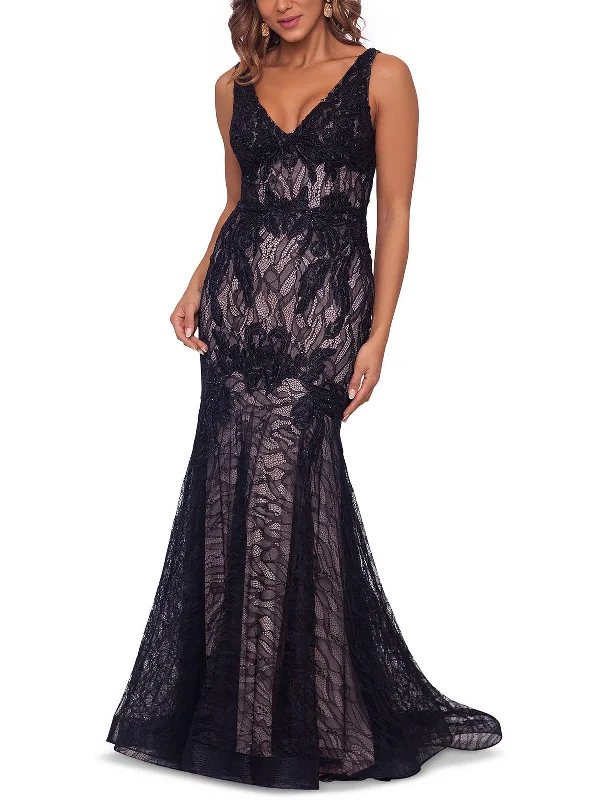 Top 10 Women's Online Clothing Stores Womens Lace Sleeveless Evening Dress