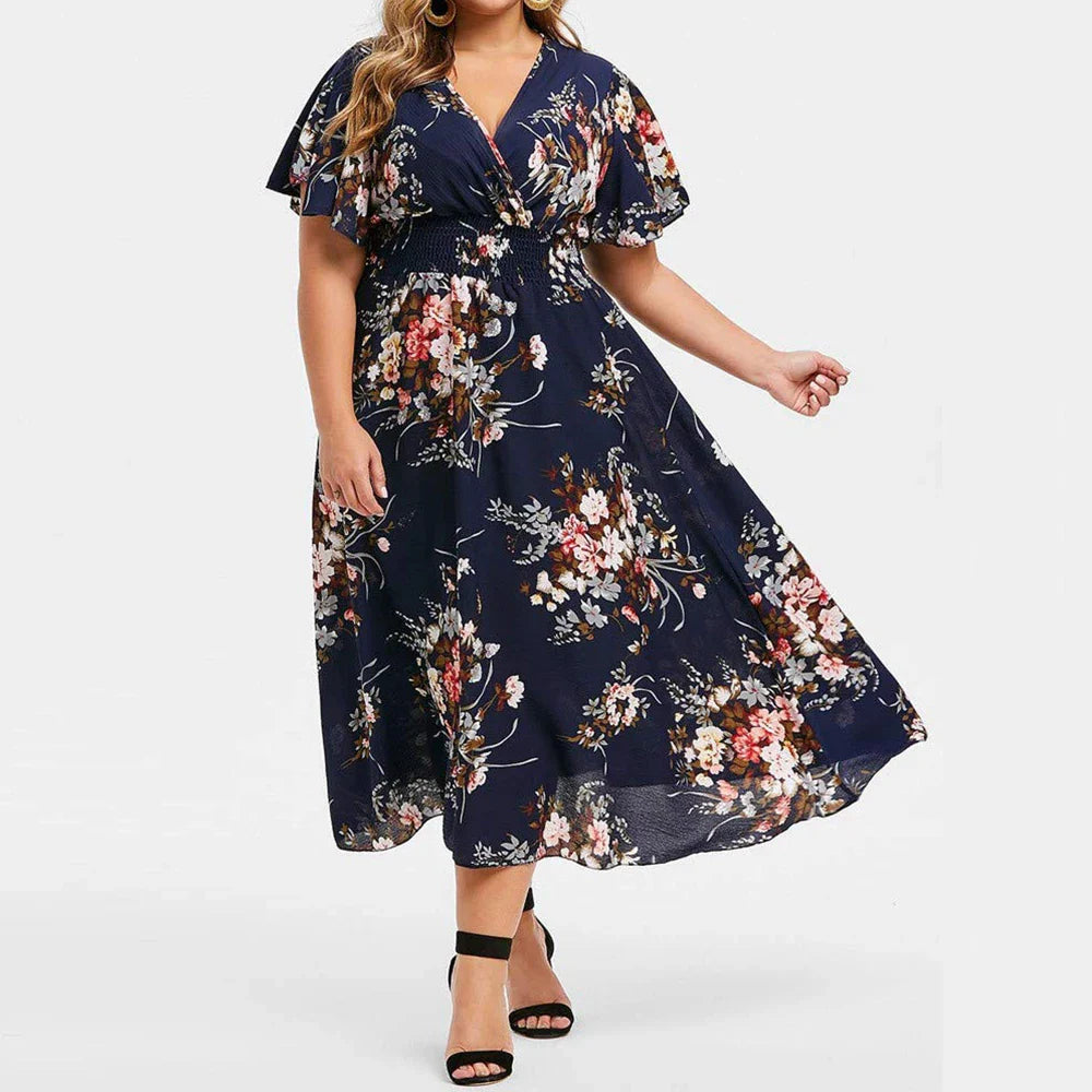 All Season Fashion Collection Womens Plus Size Floral Dress